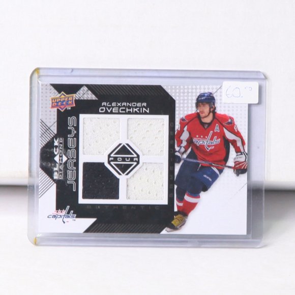 Alexander Ovechkin Game-Used Jersey Quad Hockey Card Washington Capitals 2008/09 - Picture 1 of 2
